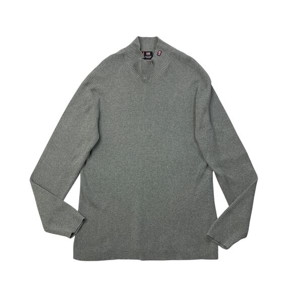 Vintage Ralph Lauren Sweater Mens Extra Large Grey Mock Neck Pullover Polo Jeans - Picture 1 of 8